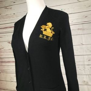 Ralph Lauren Rugby RLFC button up V neck Sweater